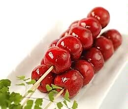 HelenOu666 Chinese Traditional Old Beijing Specialty Peking Hawthorn Ball Preserved Fruit Snack Bing Tang Hu Lu ???????? (12pcs)