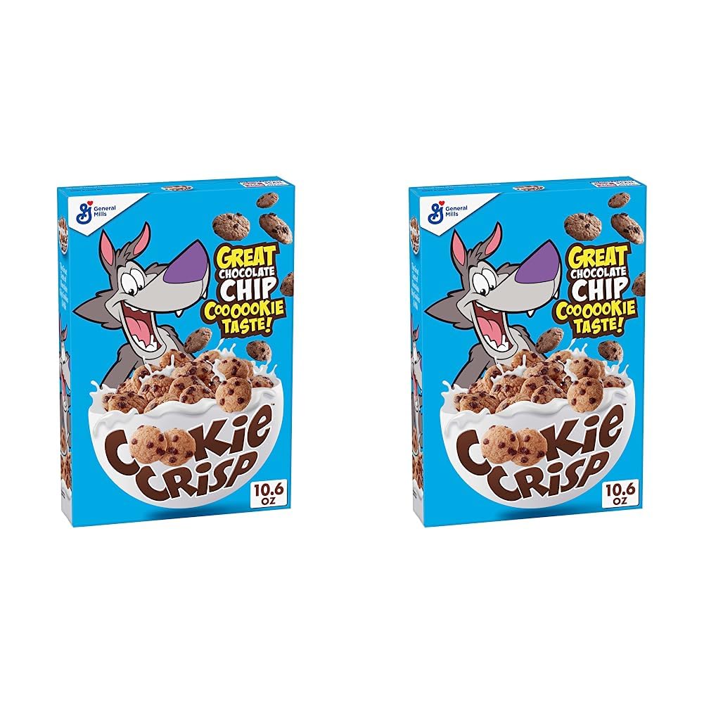 Cookie Crisp, Breakfast Cereal, Chocolate Chip Cookie Taste, 10.6 oz (Pack of 2)