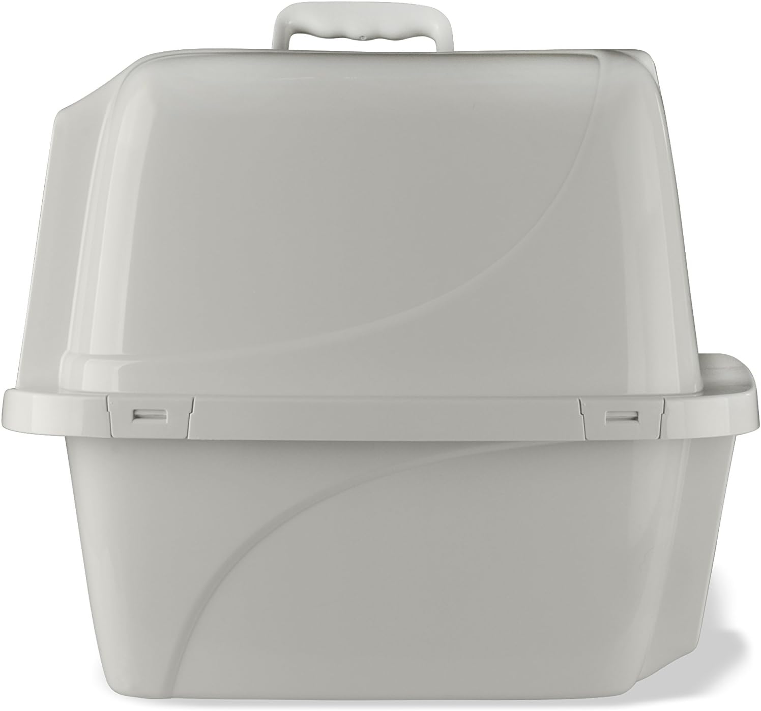 Van Ness Pets Odor Control Large Enclosed Cat Litter Box, Hooded, Pearl, CP6
