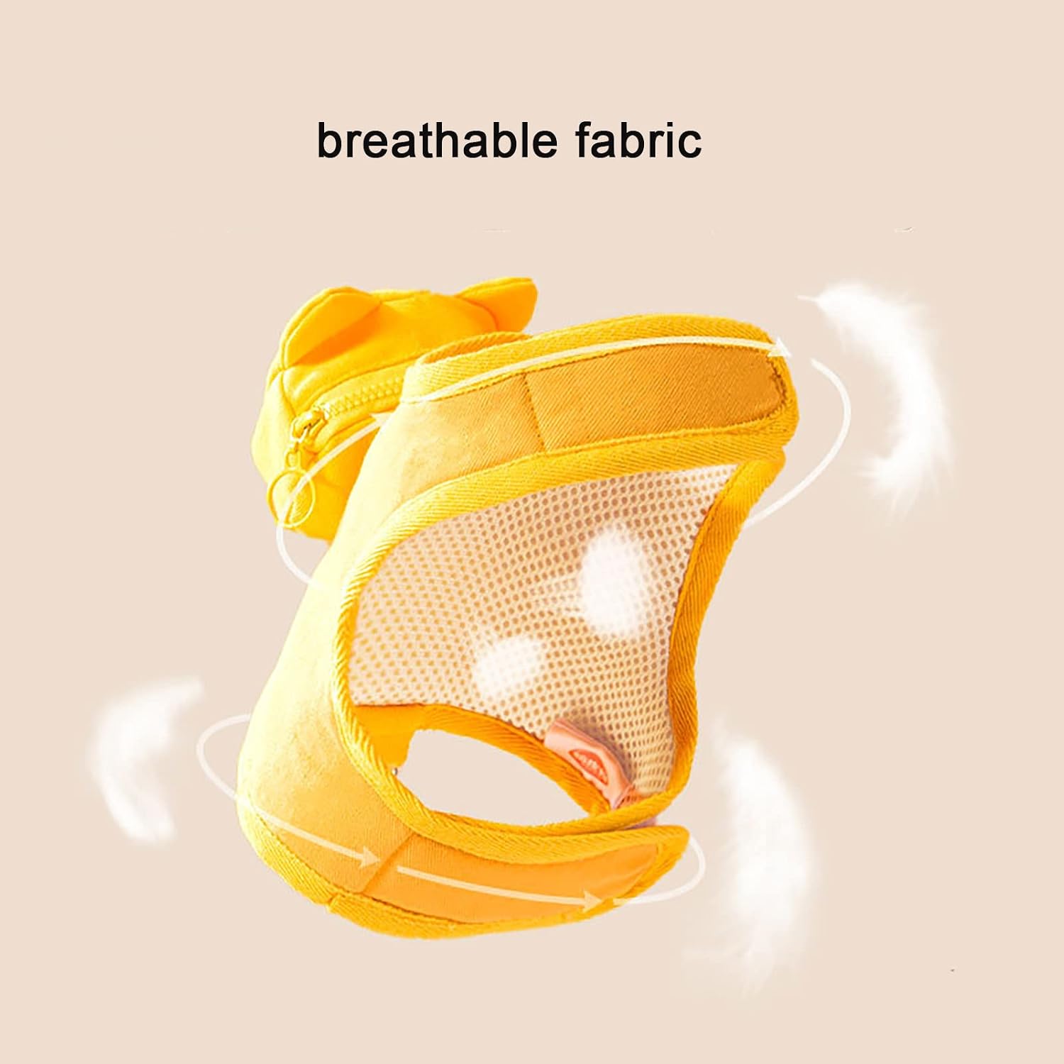Cat &Small Dog Harness - Comfortable and Durable for Walking (Yellow, M)