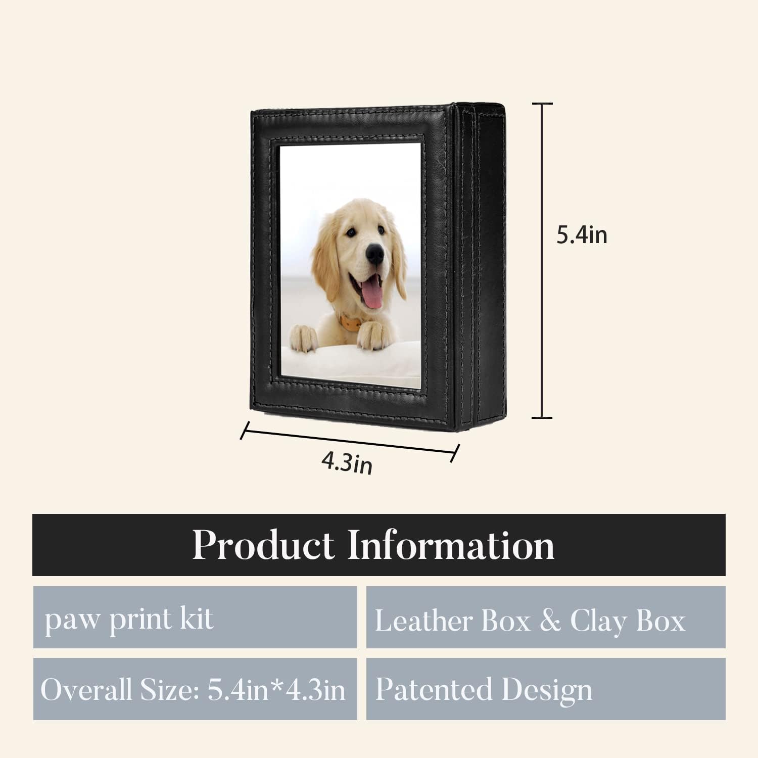 PCS Paw Print Kit, Dog Gifts, Clay Pawprints Keepsake for Dog and Cat, Dog Print Kit-Black