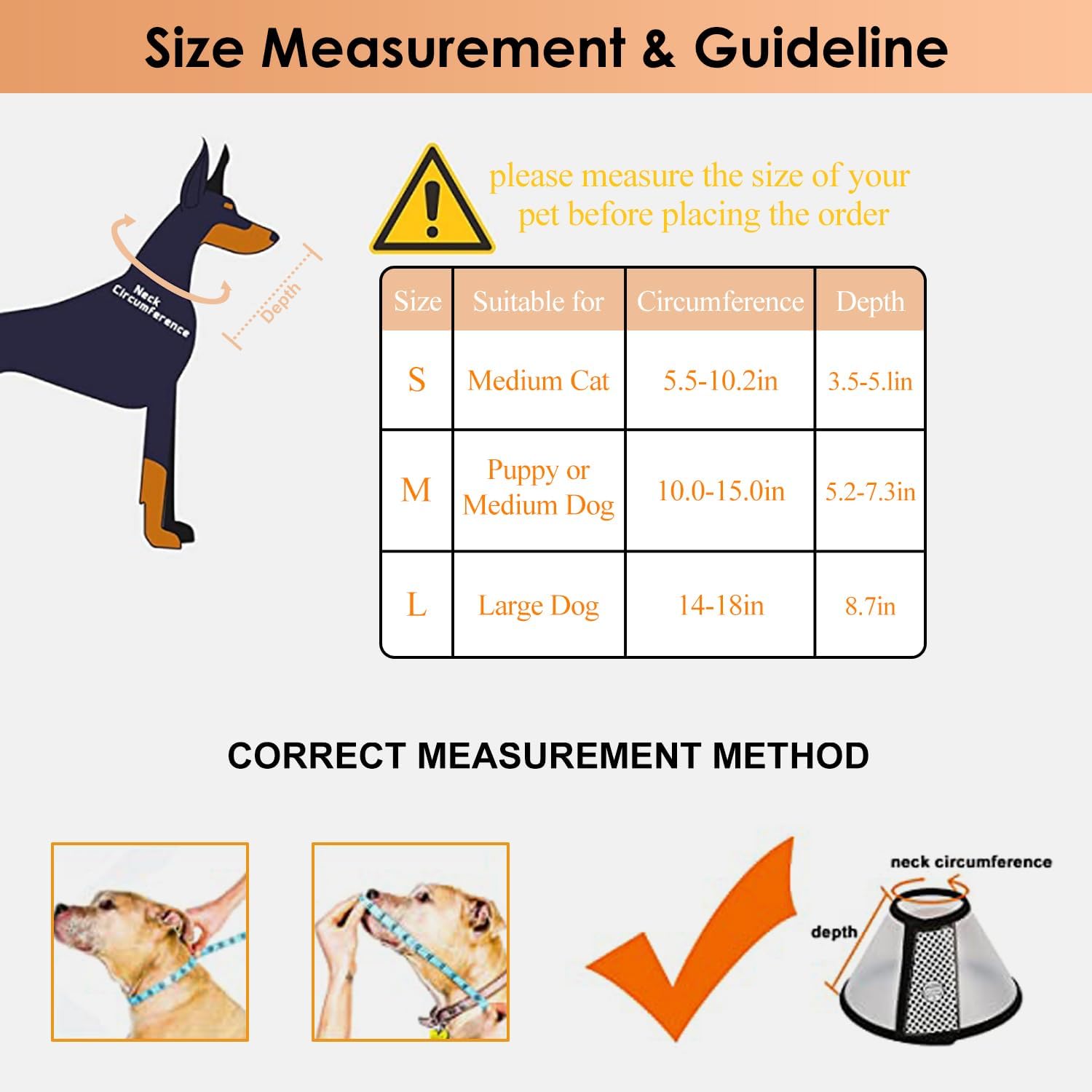 Juvielich Soft Dog Cone Collar for Medium Large Dogs Comfy Cones to Stop Licking Protective Collar for Dog After Surgery Anti-Bite Lick, Adjustable Recovery Elizabethan Dog Collar 1 Pcs(Neck:14-18in)