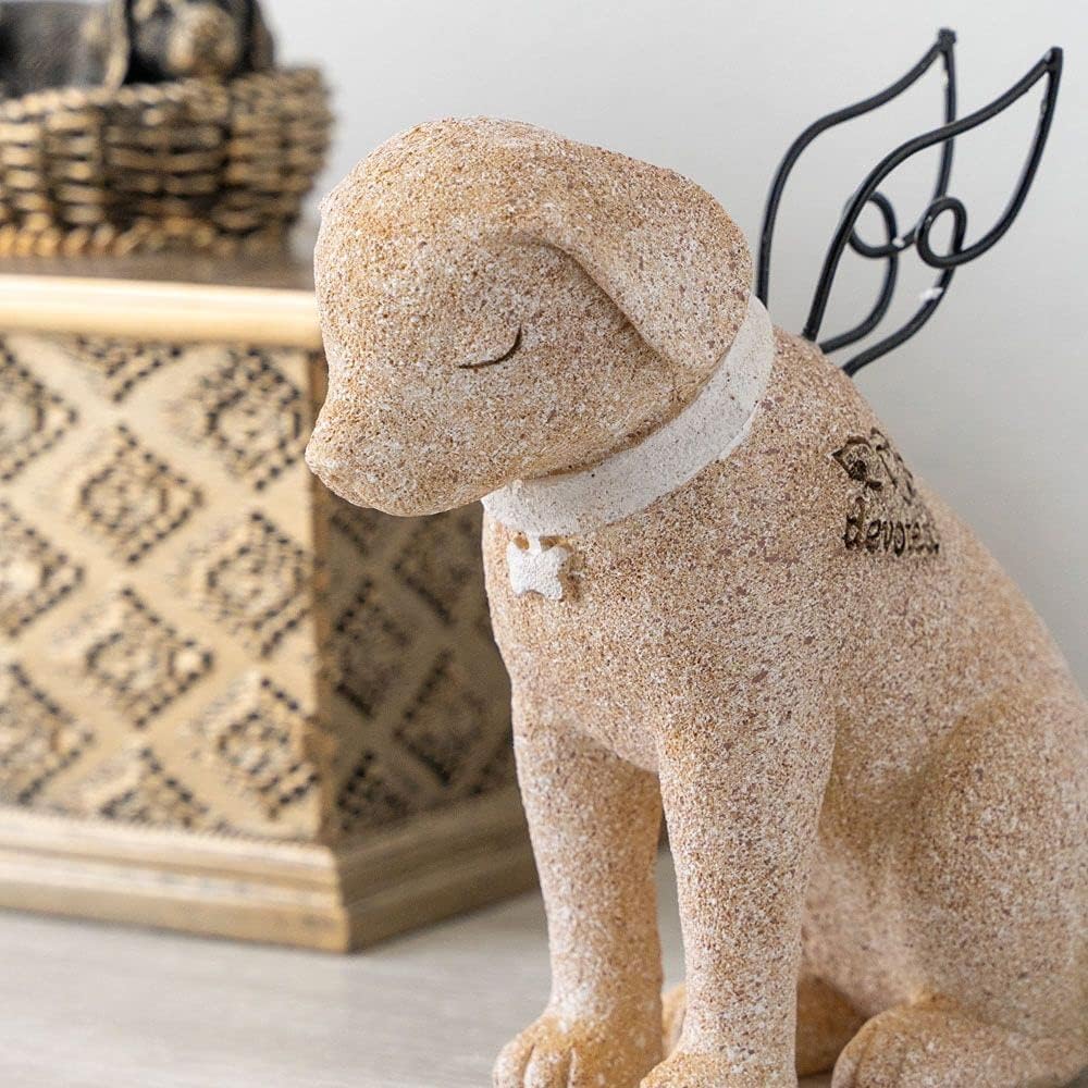 iHeartDogs Dog Memorial Devoted Dog Angel Figurine - Dog Statue Pet Memorial Gifts