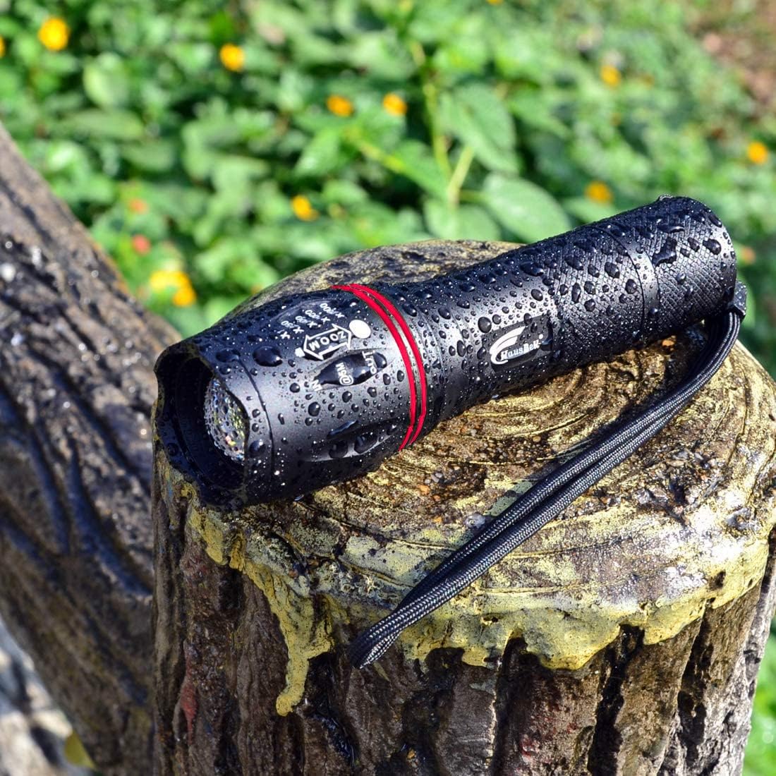 HAUSBELL LED Flashlight 2Pack High Lumens,Bright, Zoomable, Waterproof, Powerful, Emergency Tactical A100 LED Flashlights for Home and 5 Modes, Flashlight for Camping Gear?Hiking?Walking?2Pack?