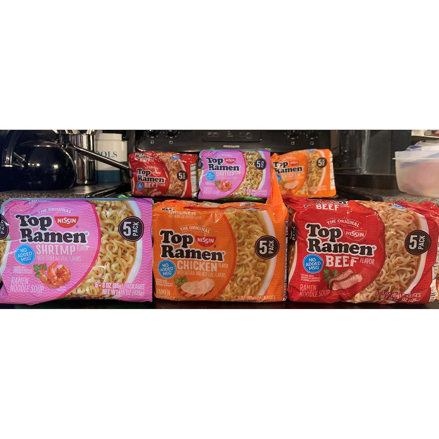 Ramen Noodles Shrimp, Chicken & Beef Flavor - 15 Pack
