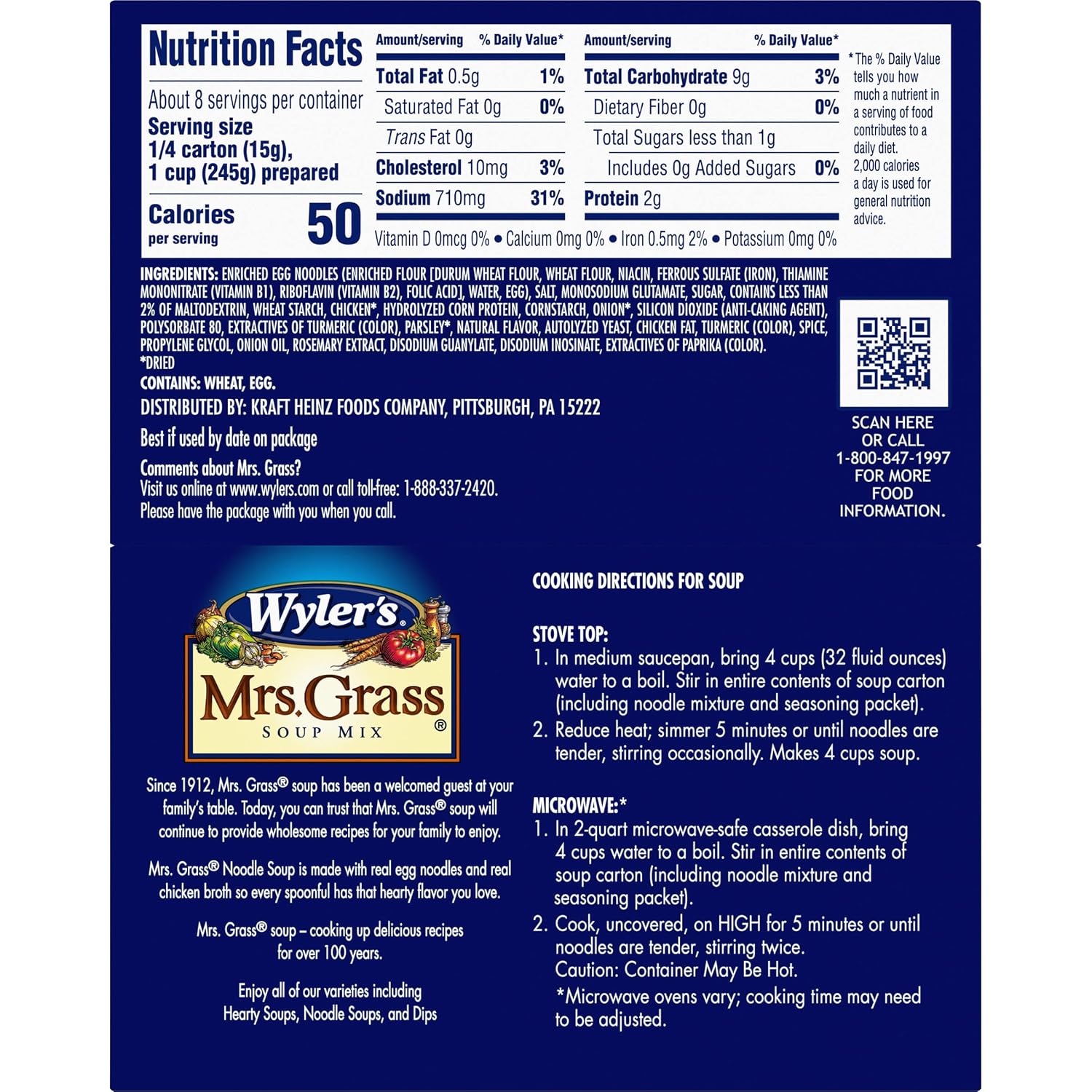 Mrs. Grass Soup Mix, Noodle, 4.2 Ounce (Pack of 12)