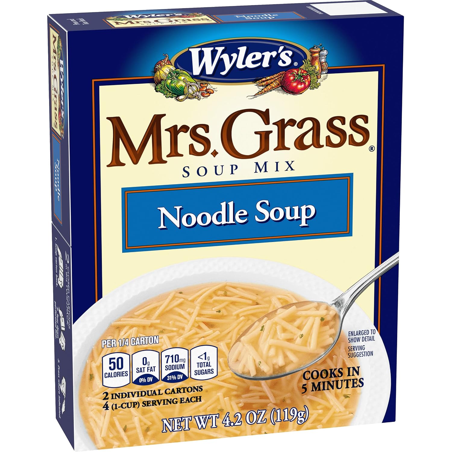 Mrs. Grass Soup Mix, Noodle, 4.2 Ounce (Pack of 12)