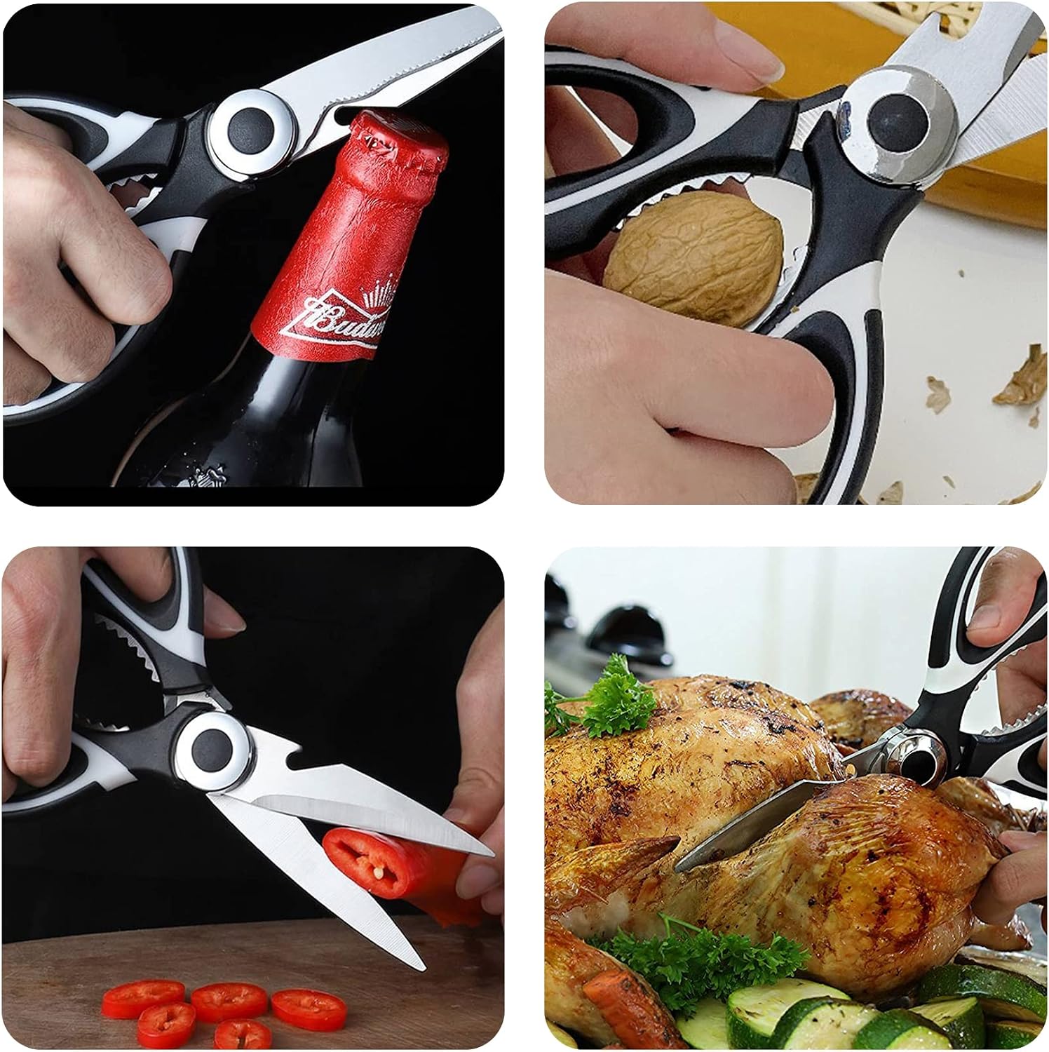 High-Performance Heavy Duty Kitchen Shears Set, 2 Pack, Dishwasher Safe, Perfect for Chicken, Fish, Meat, Vegetables, Herbs, BBQ, and More - Indispensable Helper in Every Kitchen